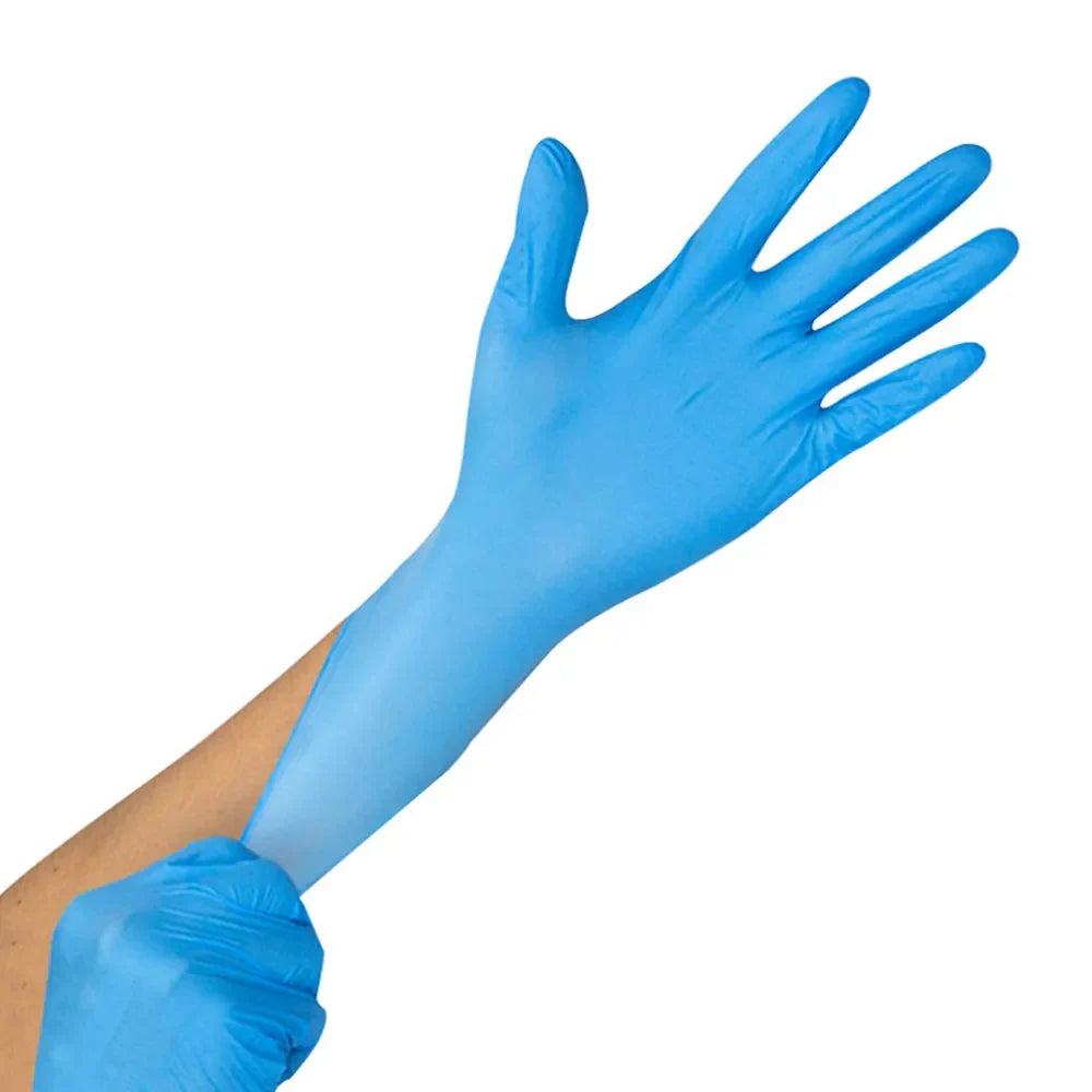 Blue Disposable Latex Gloves – Anti-Static Kitchen & Craft Disposable Latex Gloves Qme