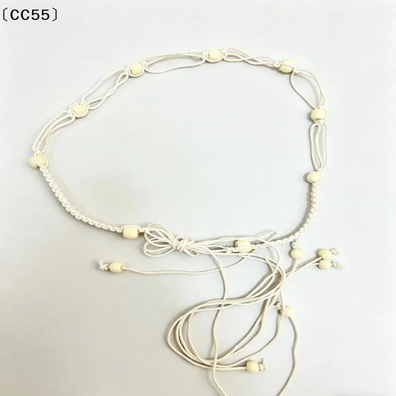 Women's Thin Canvas Waist Belt – Knotted Vintage Dress Tie Women's Waist Belt Qst