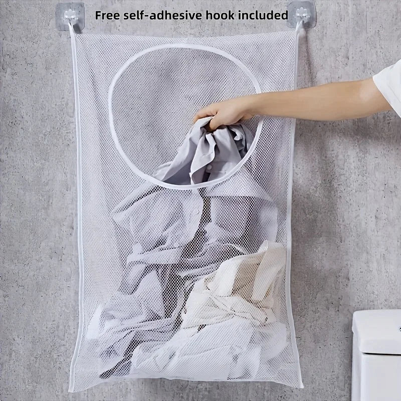 Wall-Mounted Laundry Basket | Hanging Organizer for Bath & Dorm Laundry Basket Qme