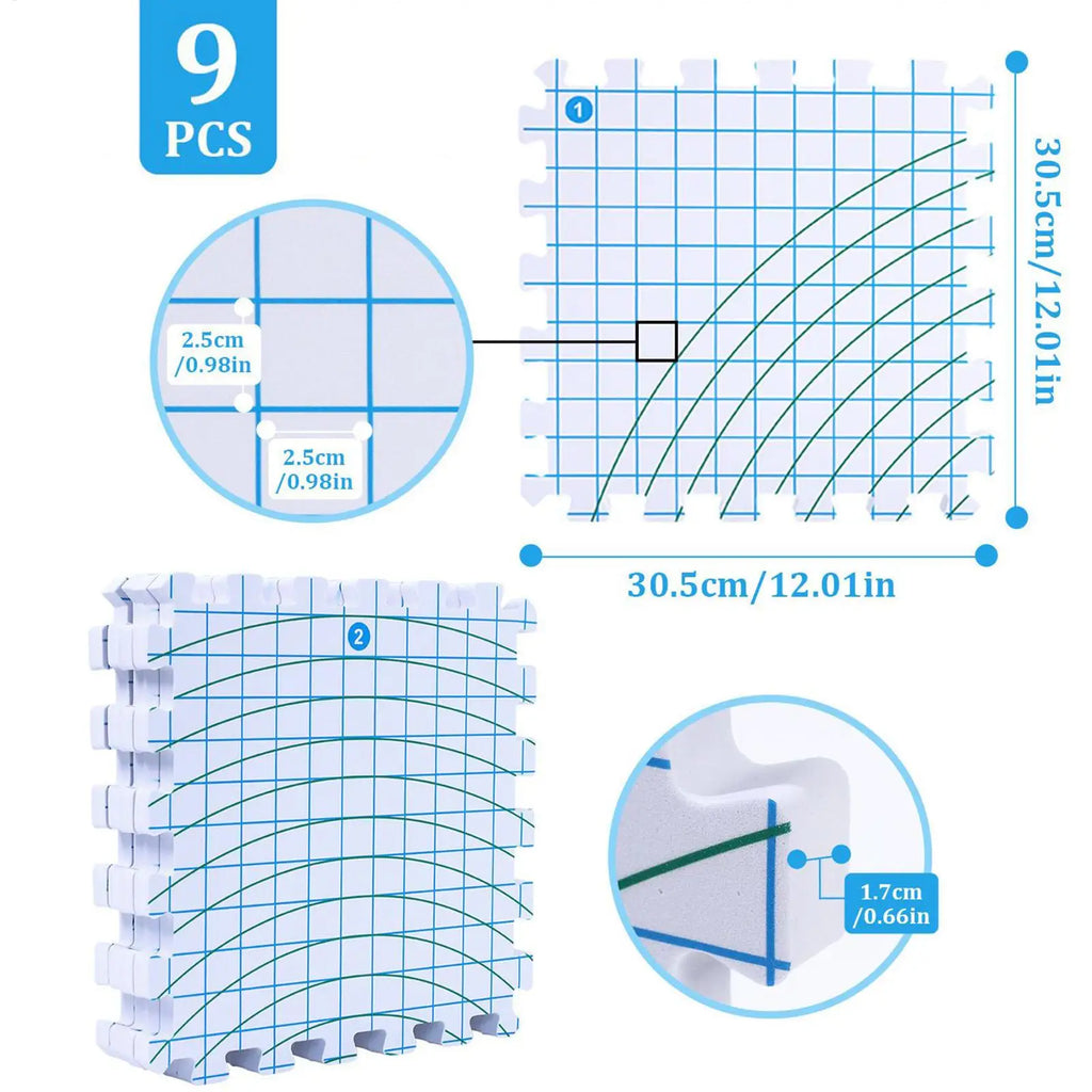 Crochet Blocking Mat – Foam Board for Knitters & Fiber Artists Blocking Mat Qme