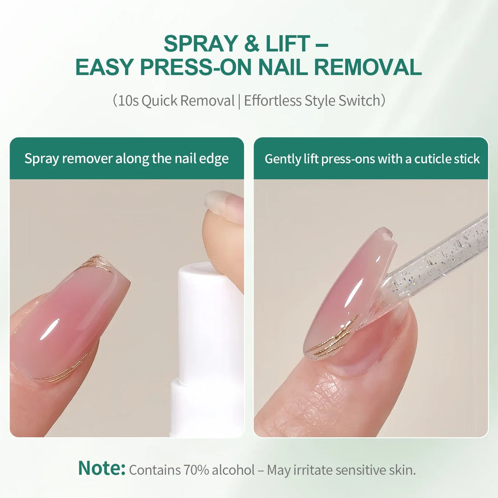 Nailpop Nail Remover Spray – Press-On & UV Gel Soak-Off Nail Remover Spray Qme
