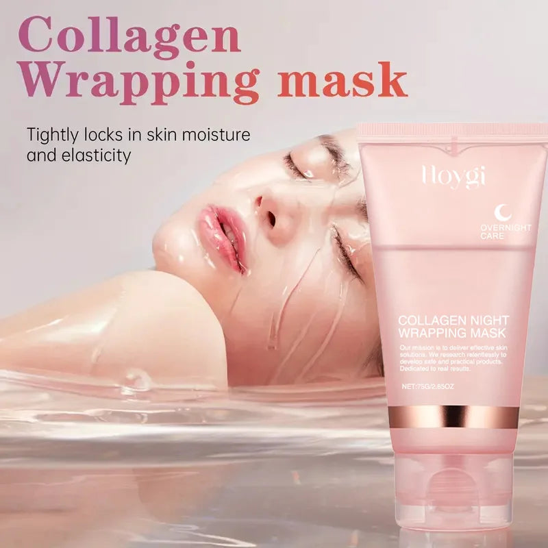REAROYA Collagen Overnight Peel-Off Facial Mask 75ml Collagen Face Mask Qst 1PC