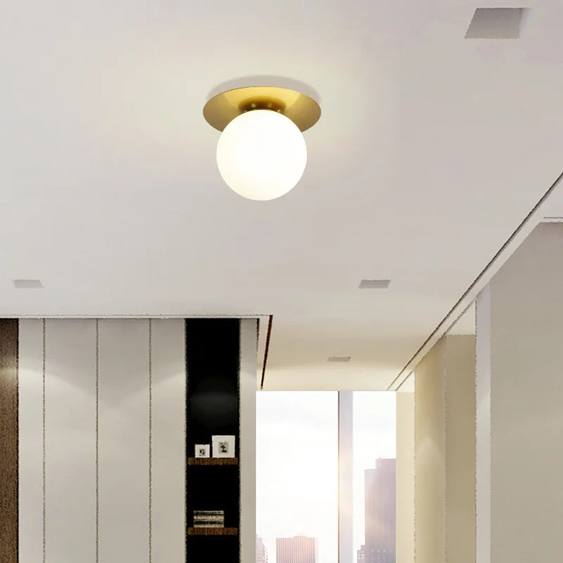 Nordic LED Ceiling Light – Industrial Metal Fixture, 2 Colors LED Ceiling Light Qme