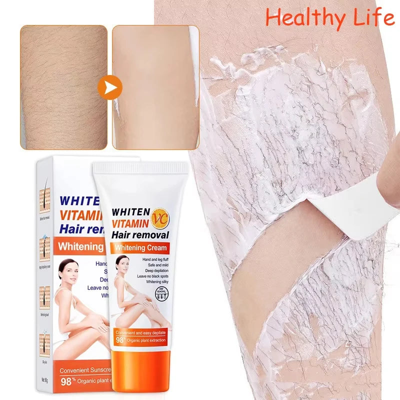 PWYUMAN Vitamin C Hair Removal Cream – Gentle Body Depilatory Hair Removal Cream Qst