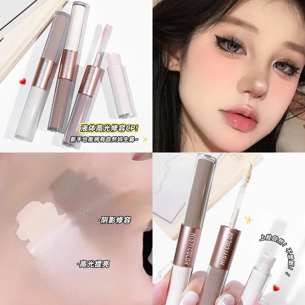 Double-Ended Highlight & Contour Stick – 3D Lifting Makeup Highlight Contour Stick Qme Color 02