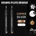 Mirror Chrome Metallic Markers – Waterproof Paint, Rock & Ceramic Metallic Paint Markers Qme 1Silver-1Copper