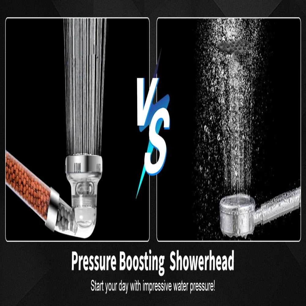 3-Speed Negative Ion Filtered Shower Head | Water Purifier Filtered Shower Head Qme