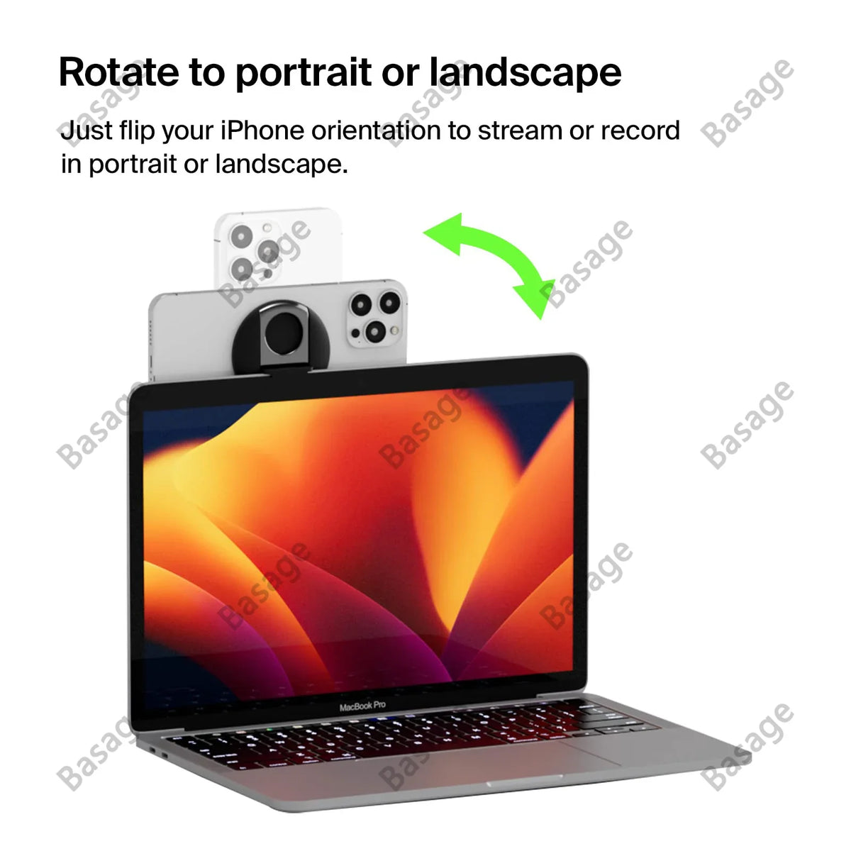 Continuity Camera Mount for MacBook & iPhone 12 13 14 MagSafe Laptop Camera Mount Qme