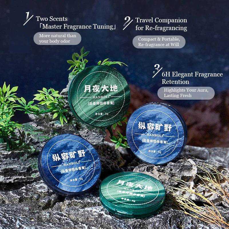 Men's Portable Solid Cologne – Long-Lasting Vanilla Scent Solid Cologne Qme