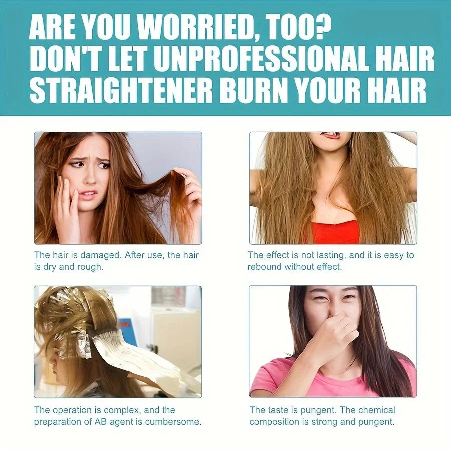 GZE Protein Straight Hair Cream – Frizz Control & Shine Boost Hair Straightening Cream Qme