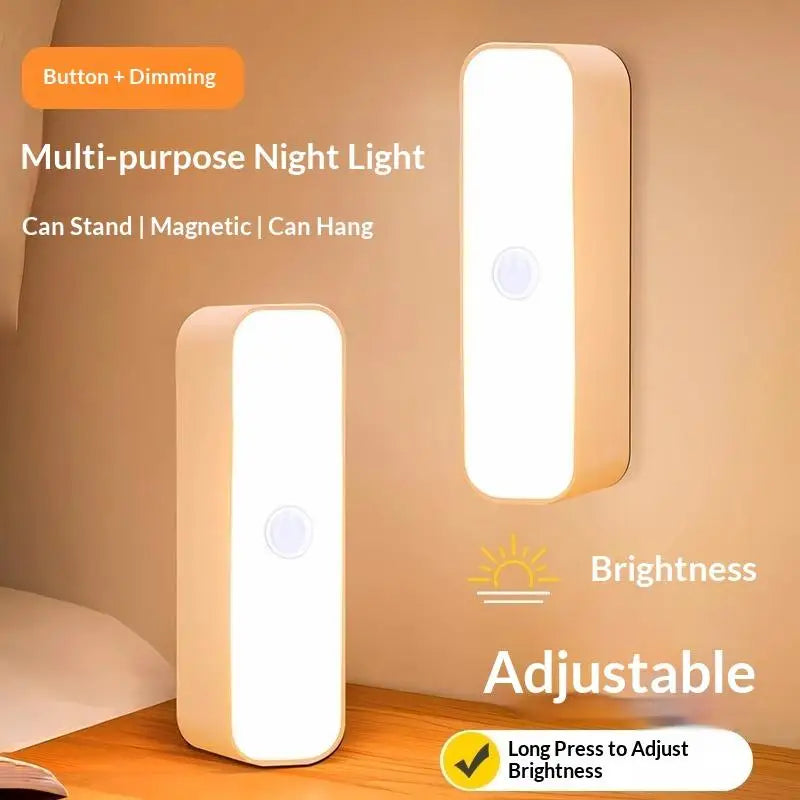 Wireless USB Rechargeable LED Night Light – 3 Color Modes LED Night Light Qme