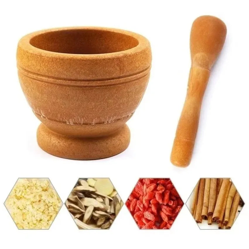 Manual Garlic Crusher Mortar & Pestle Spice Grinder Set Mortar & Pestle Set Qme