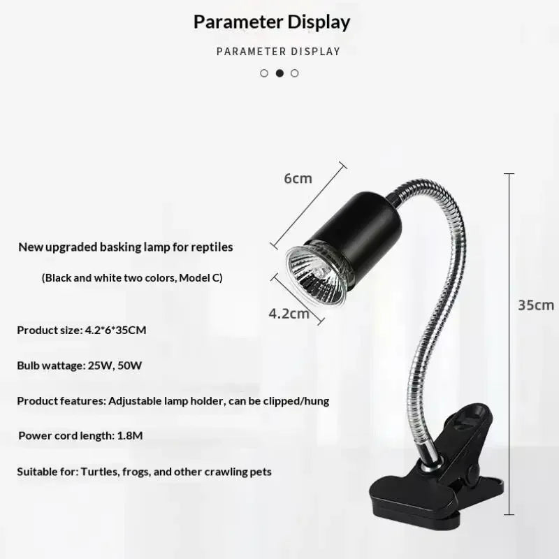 UVA UVB Reptile Basking Spot Lamp 50W 75W – Simulated Sunlight Reptile Basking Lamp Qme
