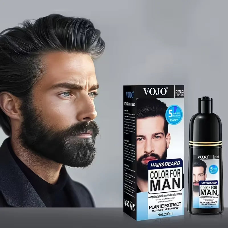 Qme Natural Permanent Beard Dye Shampoo – Ammonia-Free 200ml Beard Dye Shampoo Qme