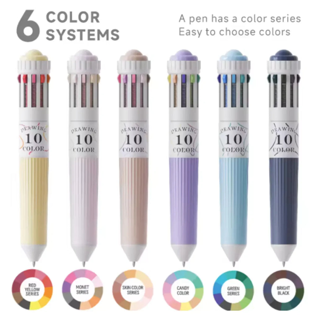10-in-1 Multicolor Ballpoint Pen | 28–60 Colors Fine Point Multicolor Ballpoint Pen Qme