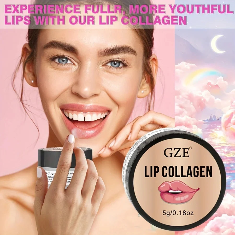 GZE Lip Sleeping Mask – Collagen, Coconut & Castor Oil Overnight Lip Mask Qme