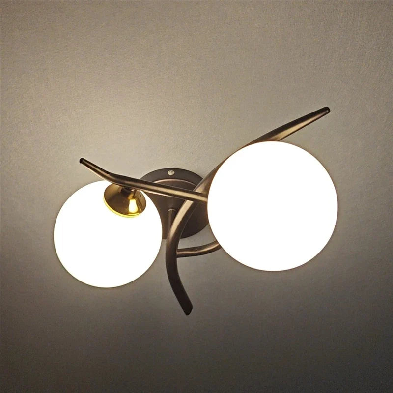 Nordic Modern Iron LED Wall Lamp – Bedroom & Corridor LED Wall Sconce Qme