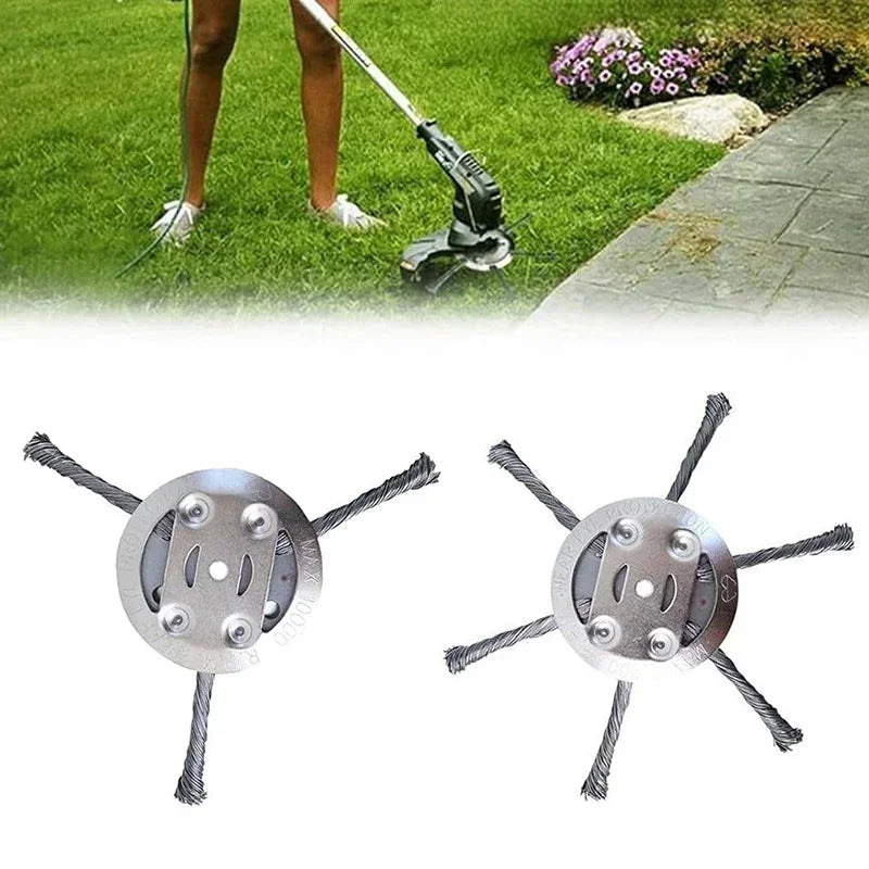 Steel Wire Grass Trimmer Head – 6in Universal Brush Cutter Trimmer Head Qme