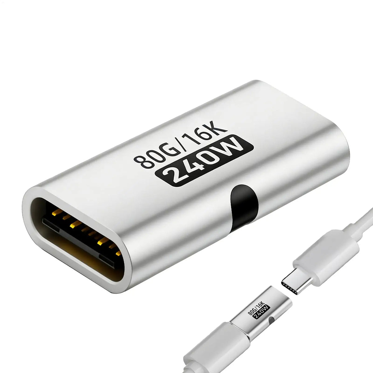 USB-C Female to Female Adapter 240W – Fast Charging Connector USB-C Adapter Qme