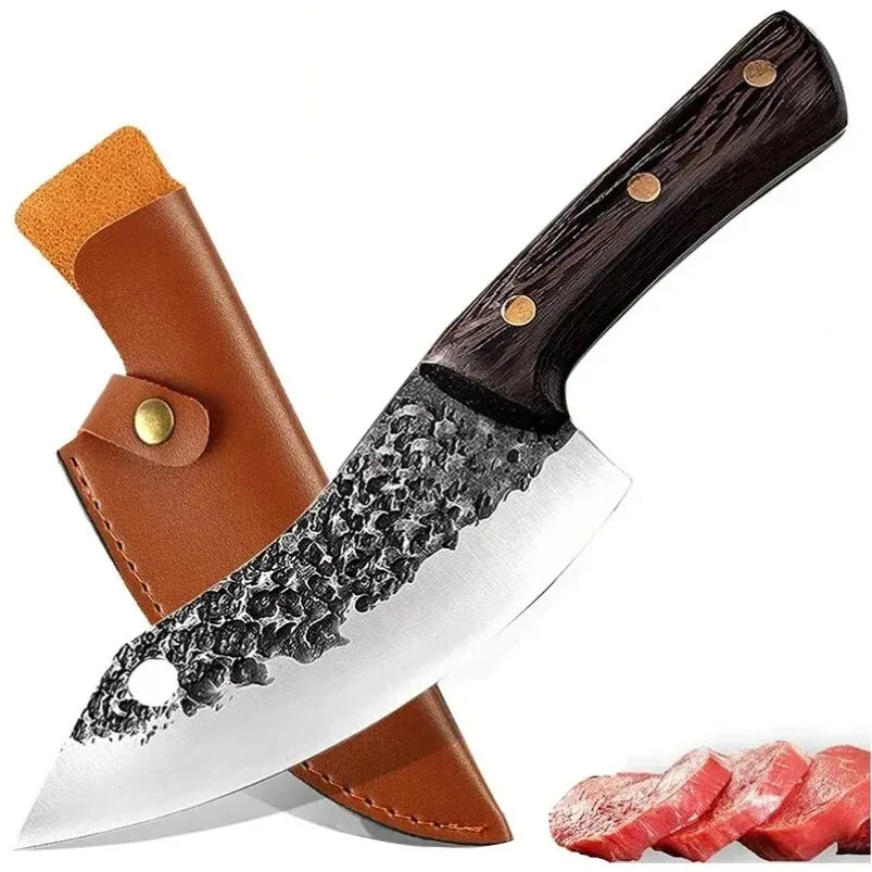Hand Forged Chef Knife – Stainless Steel Boning & Cleaver Blade Chef Kitchen Knife Qst