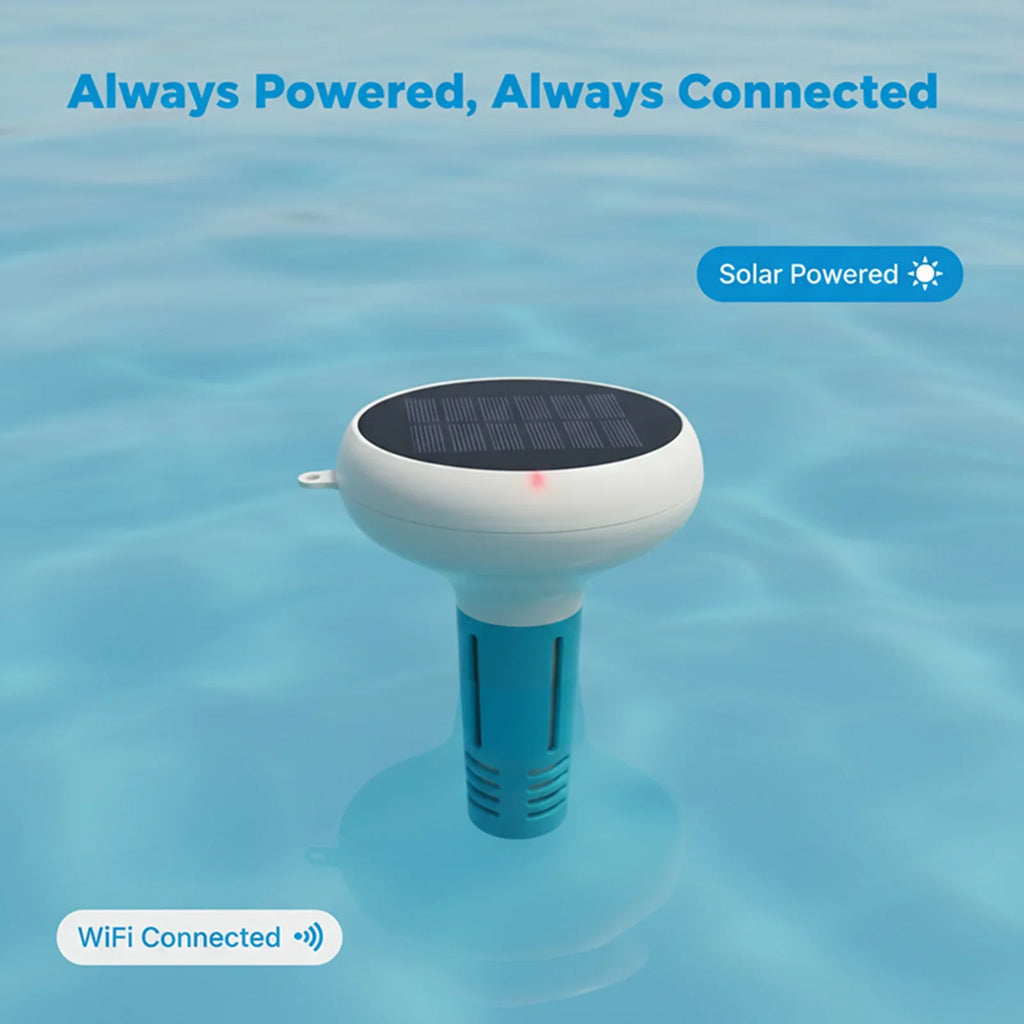 7-in-1 Wireless Floating Pool Water Tester – pH EC ORP TDS Pool Water Tester Qme
