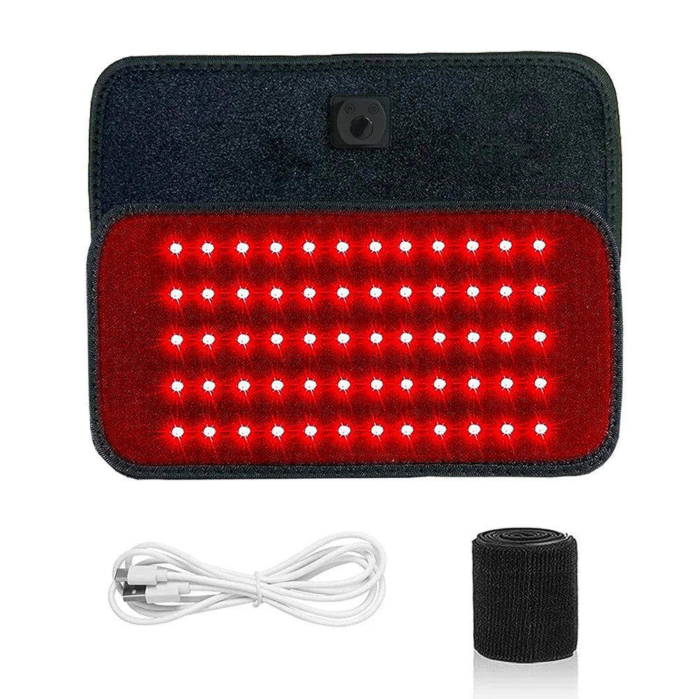 60 LED Red & Infrared Light Therapy Belt 660nm 850nm Wrap Light Therapy Belt Qst USB plug-in PAD