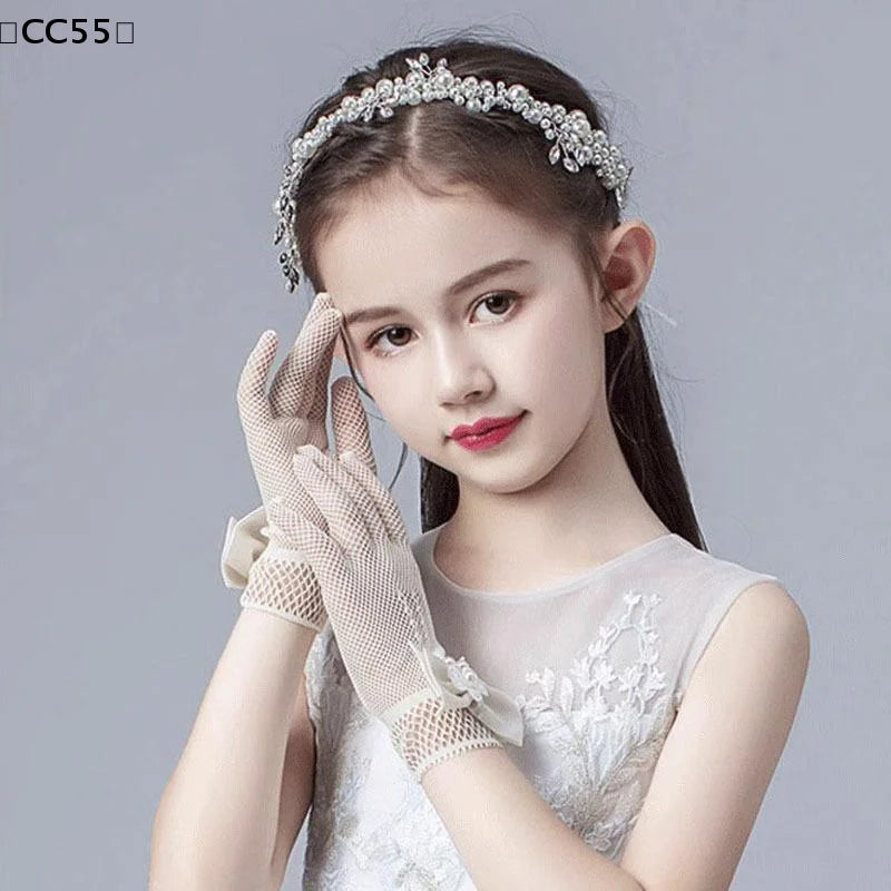 Bridal Pearl Net Gloves – White Wedding Finger Gloves Bridal Gloves Qst