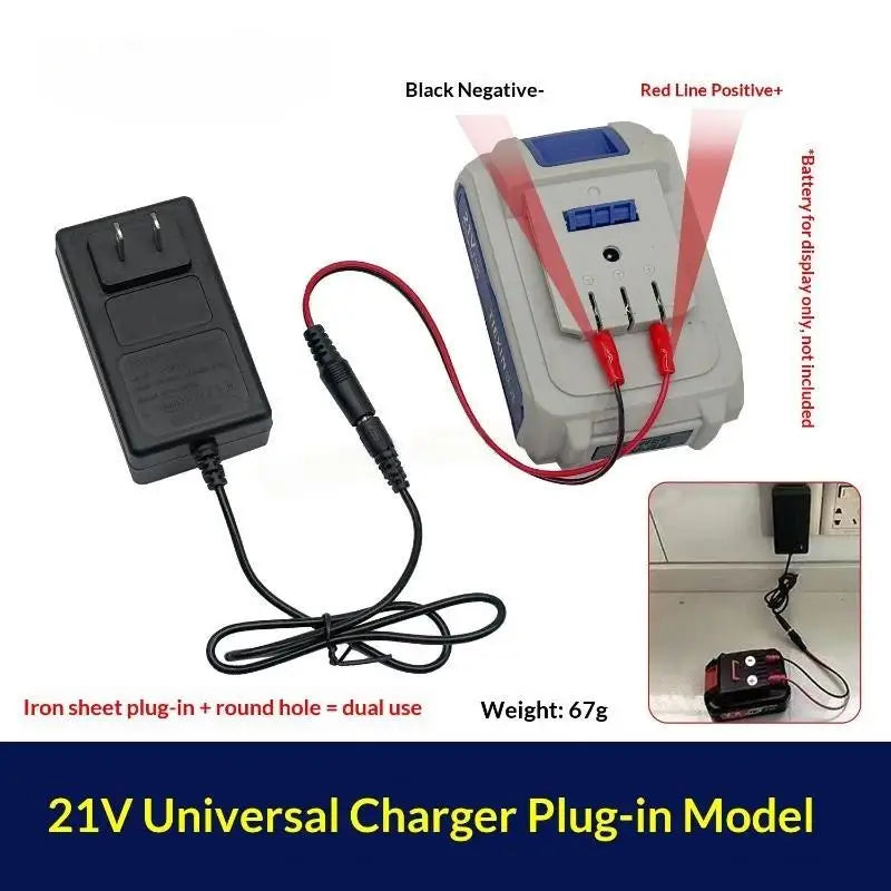 Dual-Head Lithium Battery Charger 18V 21V 24V Overload Protection Power Tool Charger Qme
