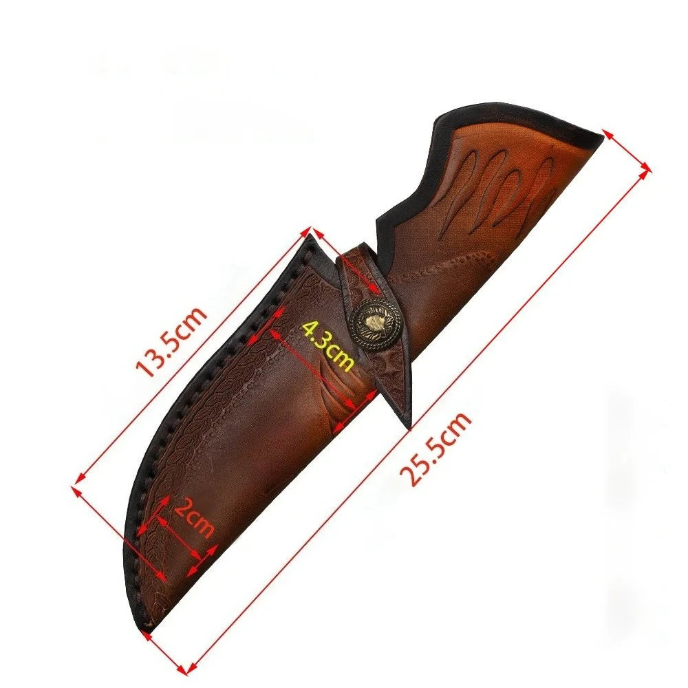 Swayboo Leather Fixed Blade Knife Scabbard with Belt Buckle Leather Knife Scabbard Qst