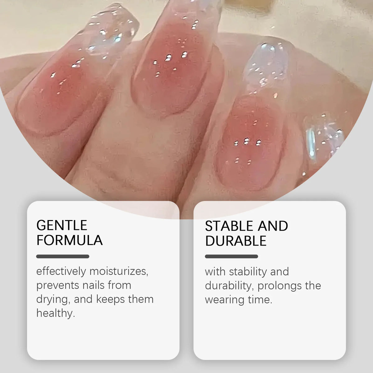 EELHOE 10g UV Nail Glue for Press On Nails & Rhinestones Nail Glue Qst