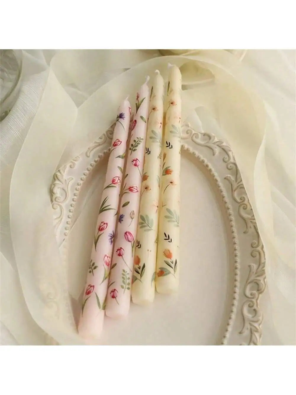 Box Printed Long Candle Set – Christmas & Halloween Decor Decorative Candle Set Qme