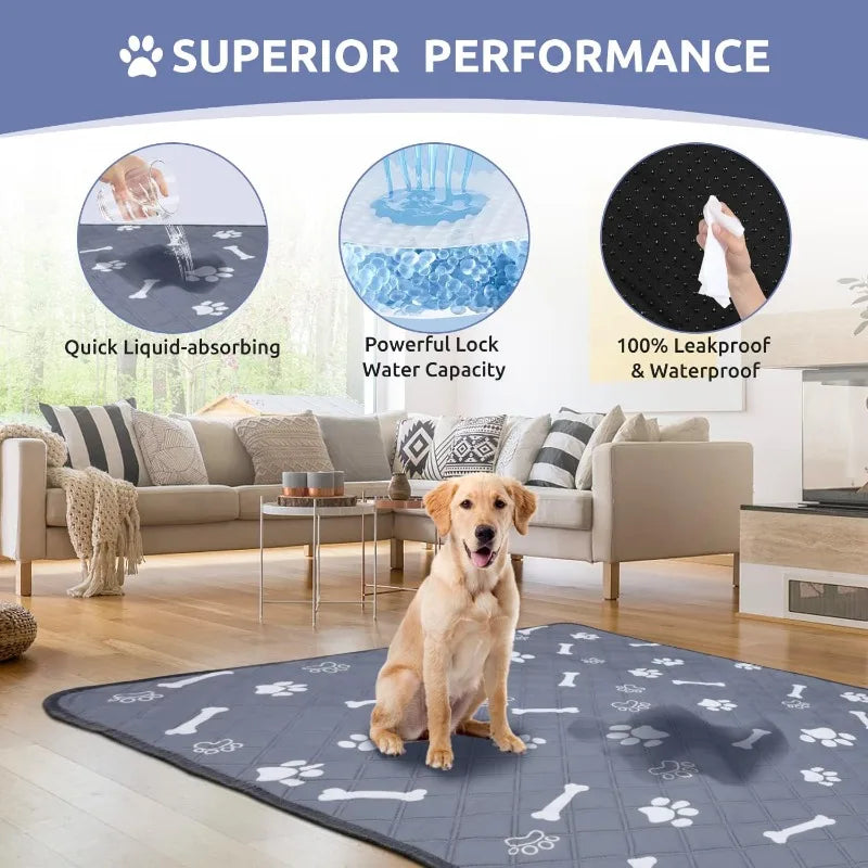 Reusable Dog Training Pee Pad Mat – Washable & Waterproof Dog Training Mat Qme