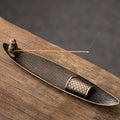 Metal Boat-Shape Incense Stick Burner | Classical Holder Incense Stick Holder Qme leaf