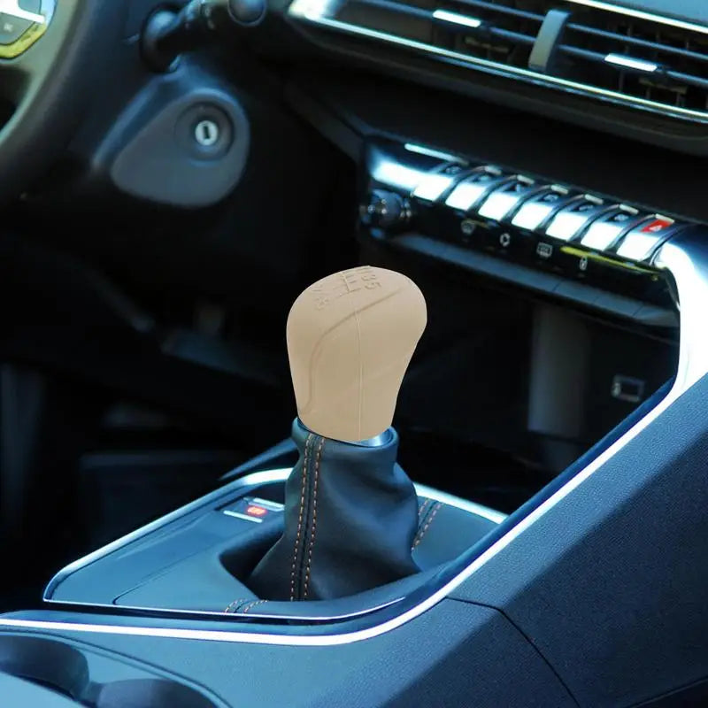 Silicone Car Shift Knob Cover – 6-Speed Anti-Slip Collar Gear Shift Cover Qst