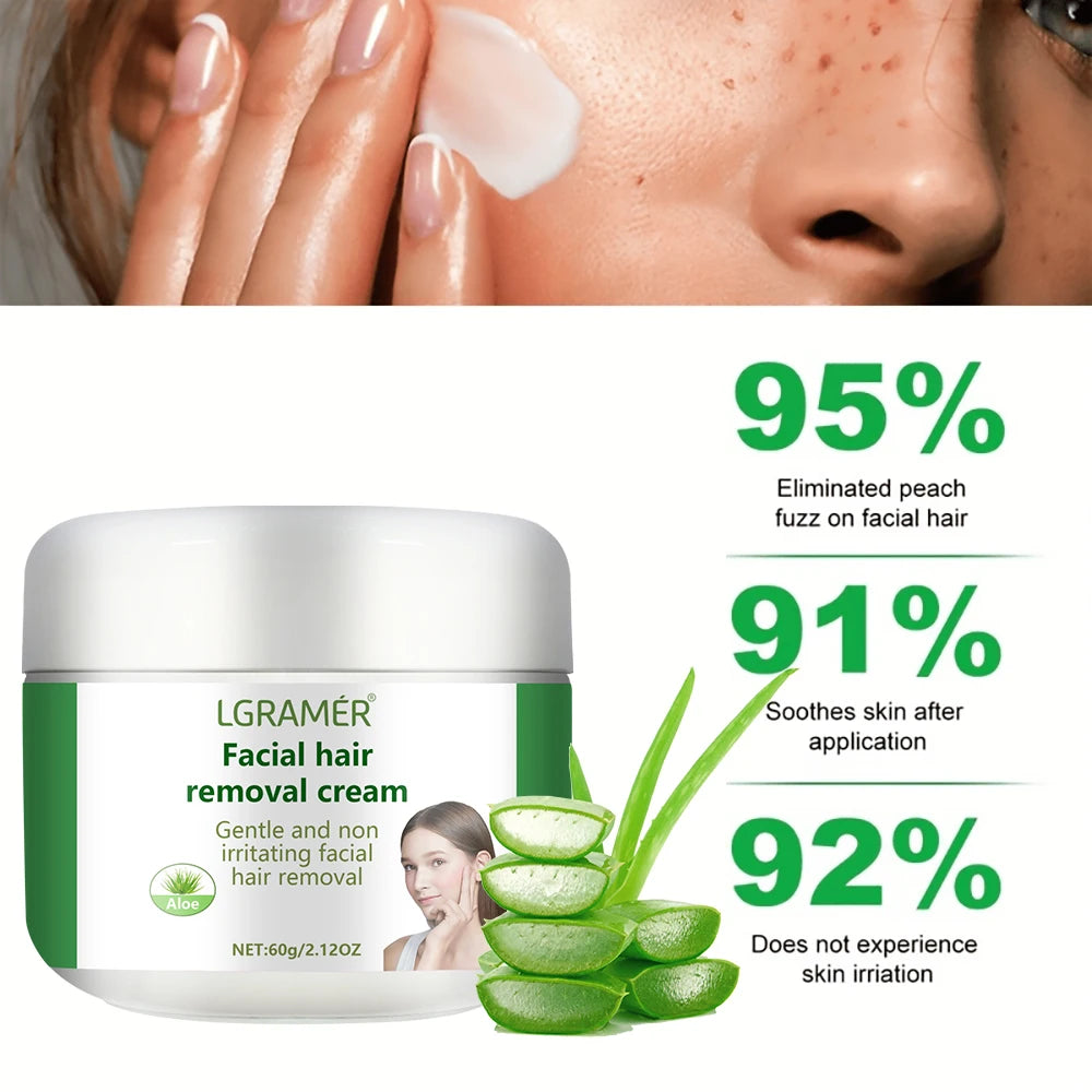 REAROYA Aloe Vera Hair Removal Cream 60g – Men & Women Hair Removal Cream Qst