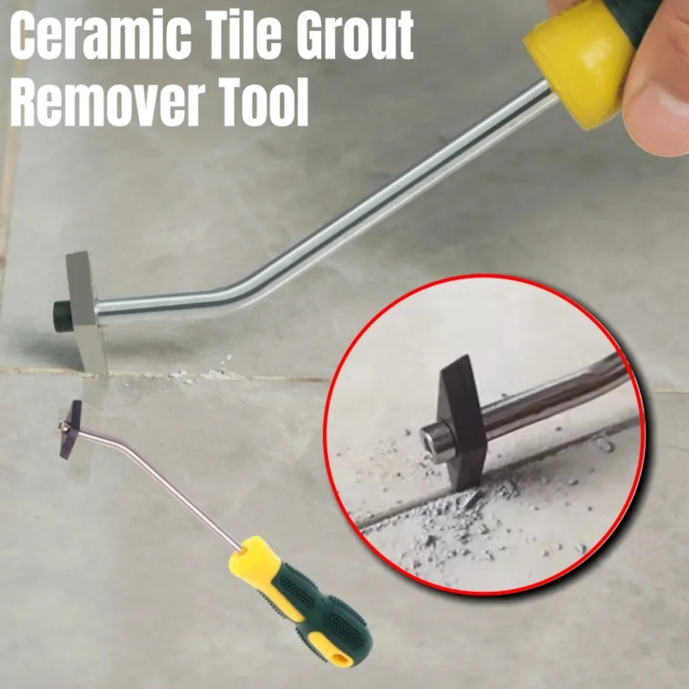 Tungsten Steel Tile Grout Remover – Floor & Wall Seam Tool Grout Removal Tool Qme