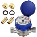 Single Jet Brass Water Flow Meter for Home & Garden Water Flow Meter Qme As Shown