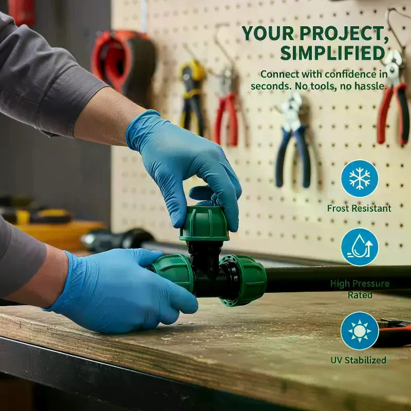 PE Pipe Quick Connectors – Push-Fit Water Fittings & Joints Pipe Fittings Qme