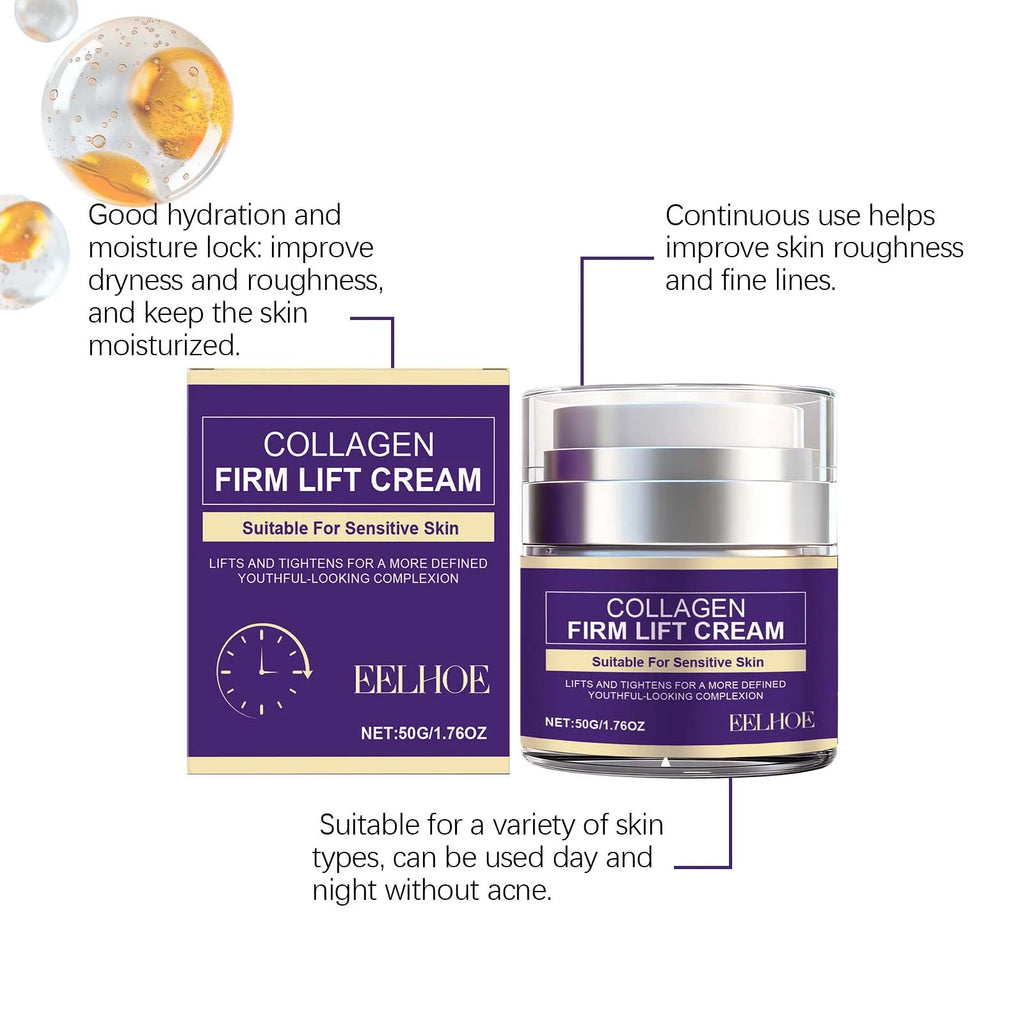 Eelhoe Collagen Firming Cream – Nourishing Face Moisturizer Collagen Face Cream Qst