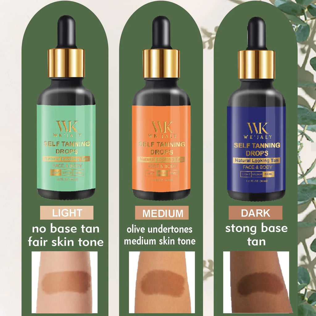 WK'JALY Self-Tanning Drops – DHA & Vitamin E, All Skin Types Self-Tanning Drops Qst