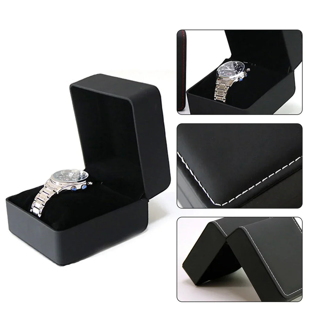 Single Watch Box PU Leather Pillow Display Case | 12 Colors Watch Display Case Qme