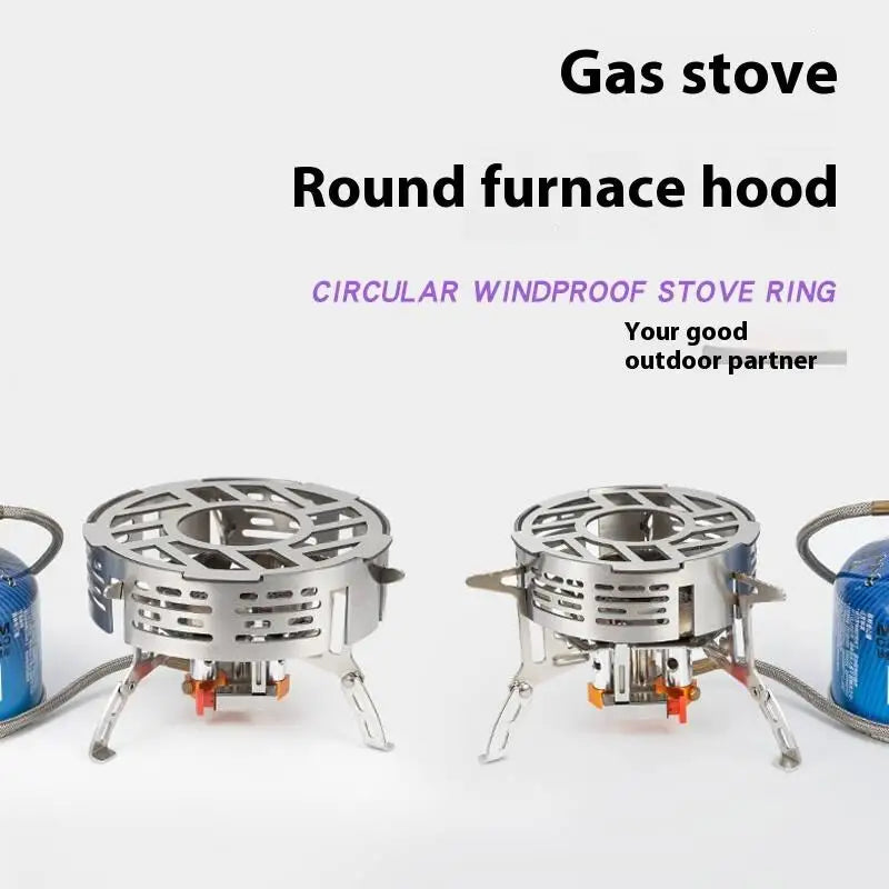 Portable Camping Stove Windproof Ring & Windshield Camp Stove Windshield Qme