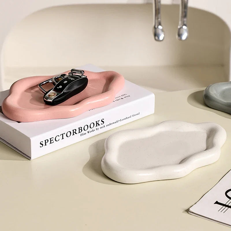 Cloud Shape Ceramic Jewelry Dish & Trinket Tray | 3 Colors Ceramic Jewelry Dish Qme