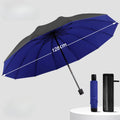 128cm Large Windproof Reversible Rain & Sun Umbrella – Unisex Windproof Rain Umbrella Qst Blue 12K Iron