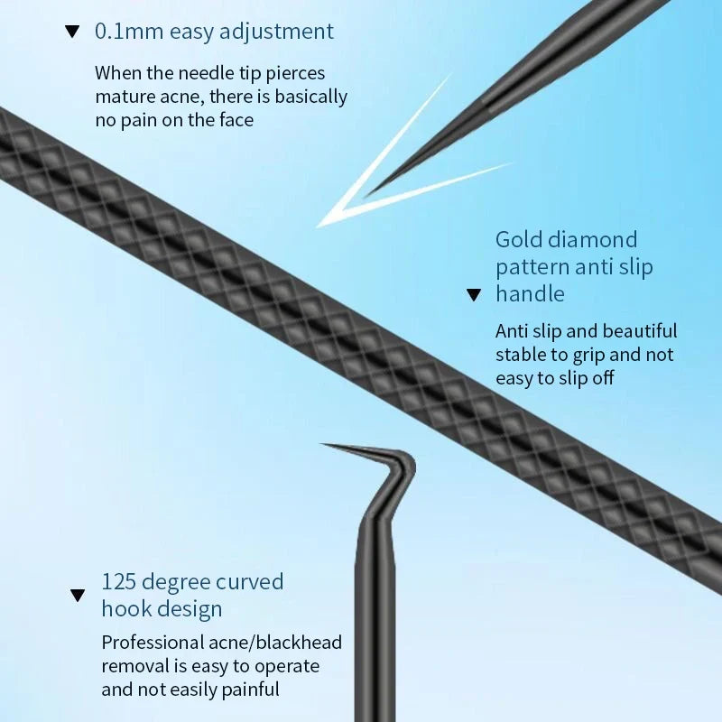 6-Piece Blackhead Remover & Blemish Extractor Tool Kit Skin Extractor Tool Qme