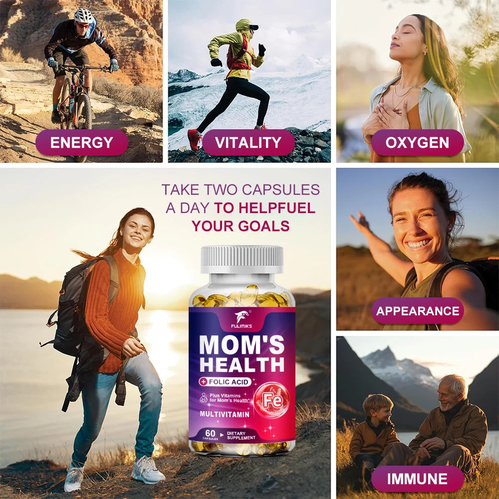 Iron Supplement with CoQ10, Methylcobalamin B12 & Folic Acid Iron Supplement Qst