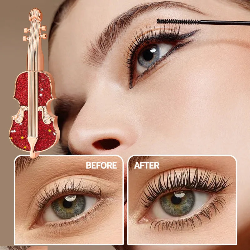 Violin Mascara – Lengthening, Volumizing & Waterproof Black Waterproof Mascara Qme