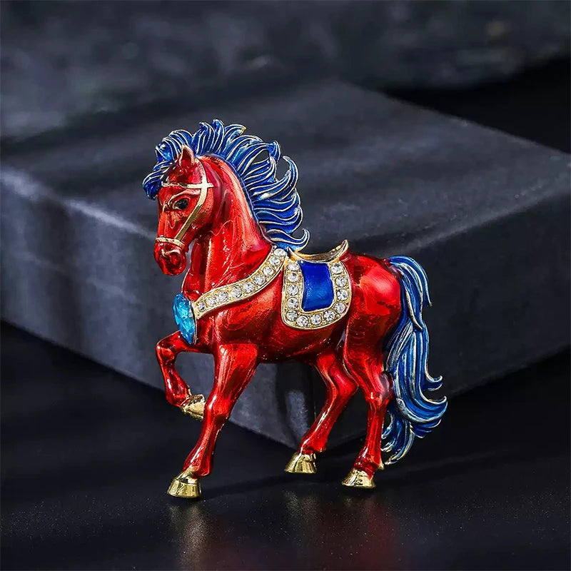 Zodiac Horse Kitten Brooch – Alloy Animal Corsage Pin Animal Brooch Pin Qst