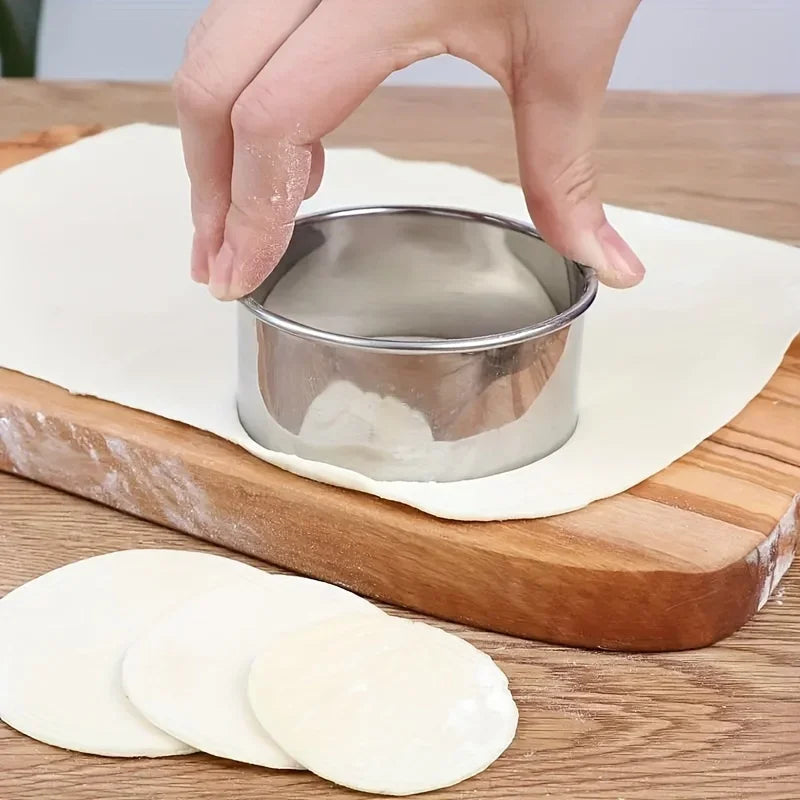 Stainless Steel Round Dumpling & Biscuit Cutter Mould Set Dough Cutter Mould Qme