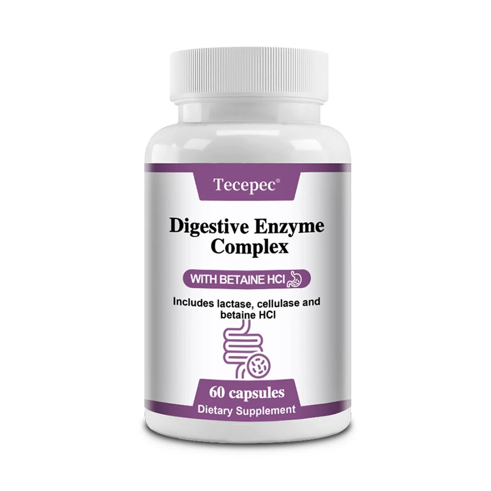 Tecepec Digestive Enzyme Capsules – 120 Count | Gut Support Digestive Supplement Qst 60 count-1 bottle